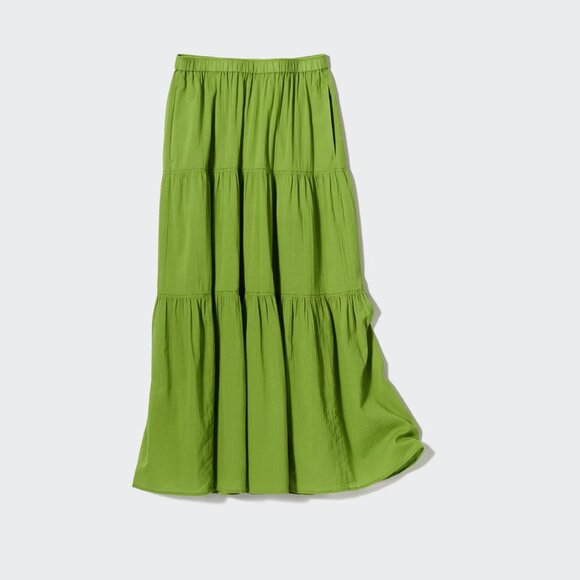 Uniqulo Crinkle Cotton Tiered Skirt - Picture 1 of 6